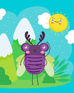 Beetle Cartoon Paint By Numbers
