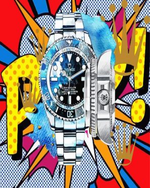 Rolex Watch Pop Art paint by numbers