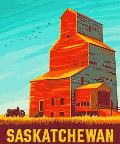 Saskatchewan Poster paint by numbers