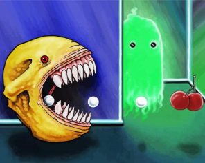 Scary Pacman Art paint by numbers