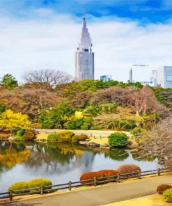 Shinjuku Gyoen Garden Paint By Numbers