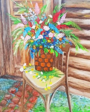 Spring Flowers Vase Paint By Numbers