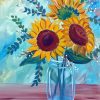 Sunflowers In Jar paint by numbers