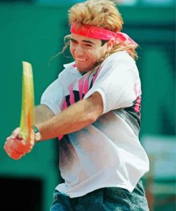 Andre Agassi paint by numbers