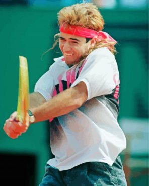 Andre Agassi paint by numbers