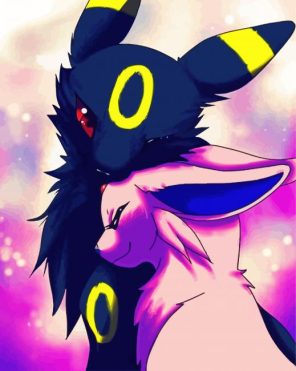 Umbreon And Espeon paint by numbers