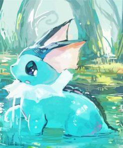 Vaporeon Art paint by numbers