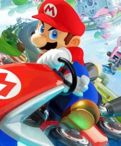 Mario Kart Game Paint By Numbers