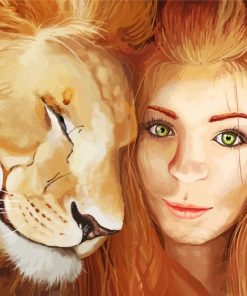 Woman Lion paint by numbers