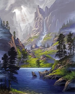 Wonderful Paradise Landscape paint by numbers