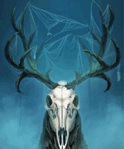 Aesthetic Deer Skull paint by numbers