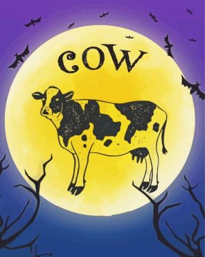 Aesthetic Holloween Cow Paint By Numbers