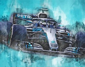 Aesthetic Mercedes F1 paint by numbers