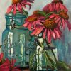 Aesthetic Echinacea paint by numbers