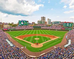 Aesthetic Wrigley Field paint by numbers