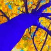 Blue And Yellow Tree paint by numbers