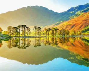 Buttermere Lake Reflection paint by numbers