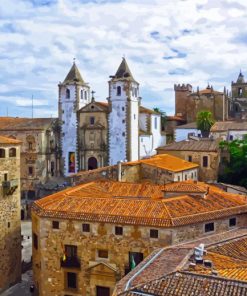 Caceres Buildings paint by numbers