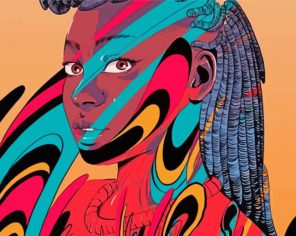 Black Woman Art paint by numbers