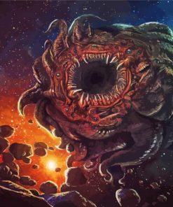 Horror Monster In Space paint by numbers