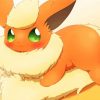 Cute Flareon Pokemon paint by numbers