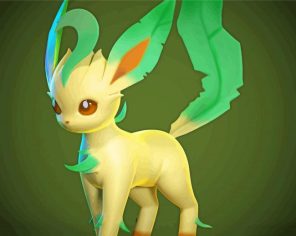 Cute Leafeon paint by numbers