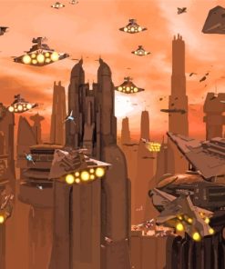 Fantasy Coruscant Paint By Numbers