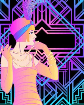 Flapper Lady paint by numbers