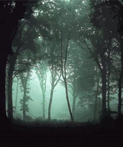 Gloomy Dark Forest Paint By Numbers