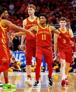 Iowa State Cyclones Basketballers paint by numbers