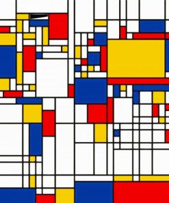 Mondrian Square Art paint by numbers