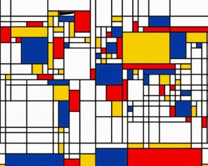 Mondrian Square Art paint by numbers