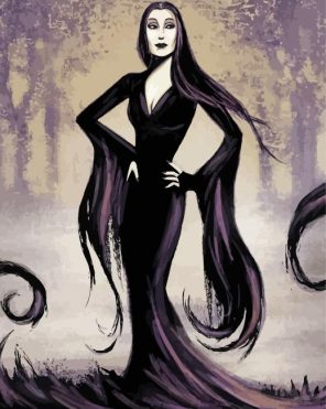 Morticia Illustration Paint By Numbers