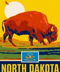 North Dakota Poster Paint By Numbers