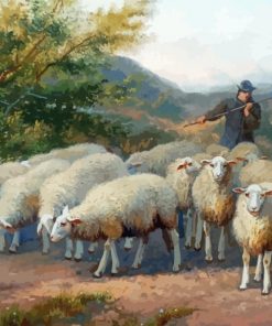 Sheep Farmer paint by numbers