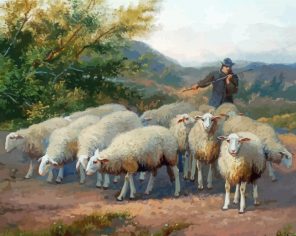 Sheep Farmer paint by numbers