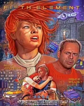 The Fifth Element Poster paint by numbers