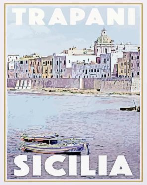 Trapani Sicilia Poster paint by numbers