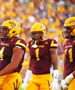 Arisona State Sun Devils Footballers Paint By Numbers