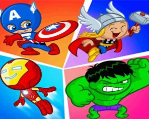 Avengers Babies Heroes Paint By Numbers