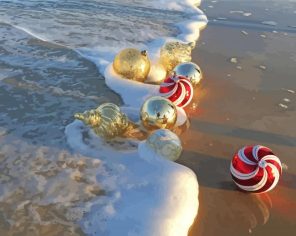 Baubles Christmas At Beach Paint By Numbers