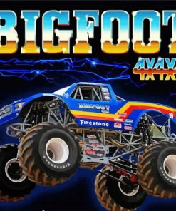 Bigfoot Truck Poster Paint By Numbers