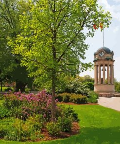 Clock Tower Park Paint By Numbers