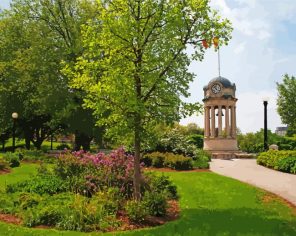 Clock Tower Park Paint By Numbers