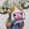 Cow With Daisies Paint By Numbers