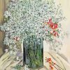 Flannel Flowers In Glass Vase Paint By Numbers