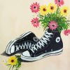 Floral Converse Sneakers Paint By Numbers