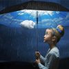 Girl Under Rain Art Paint By Numbers