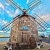 Hamptons Wind Mill Beach Paint By Numbers