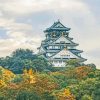 Japanese Castle In Forest Paint By Numbers